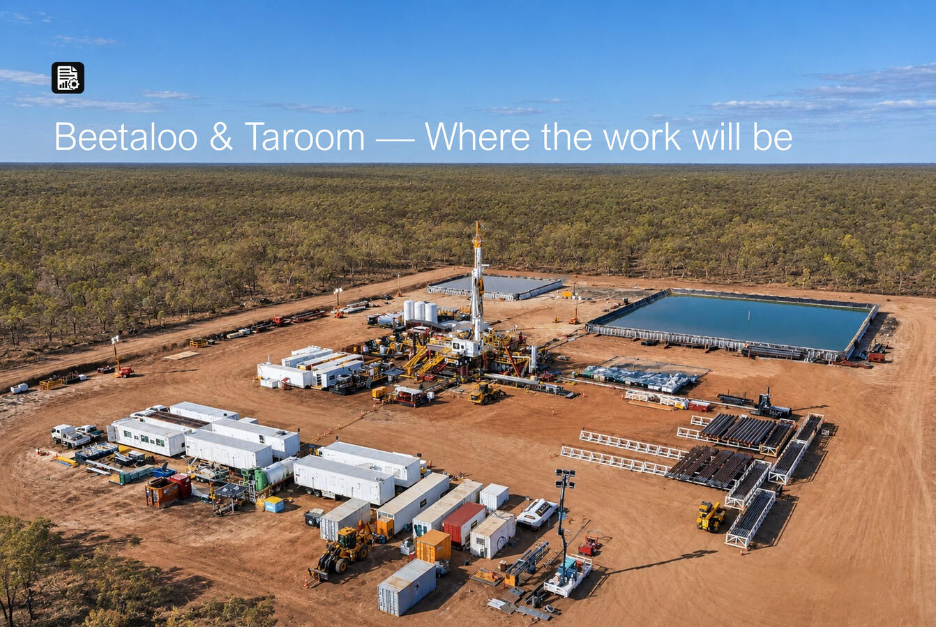 Beetaloo & Taroom - Where will the work be? Beetaloo & Taroom - Where will the work be?